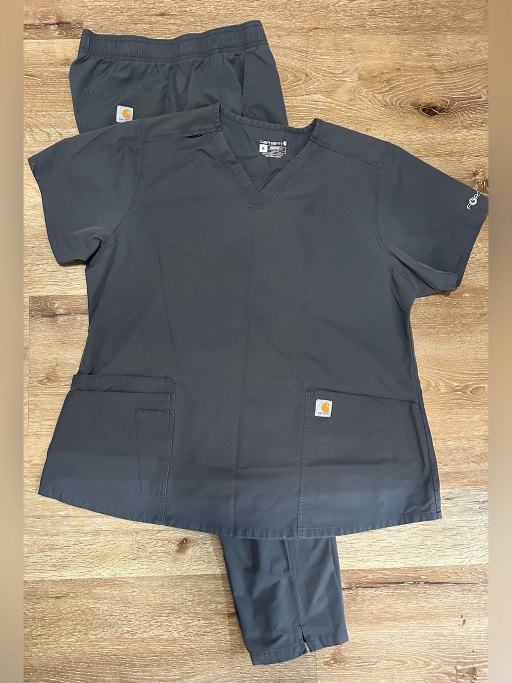 Carhartt Dark Charcoal V-Neck Scrub Set
